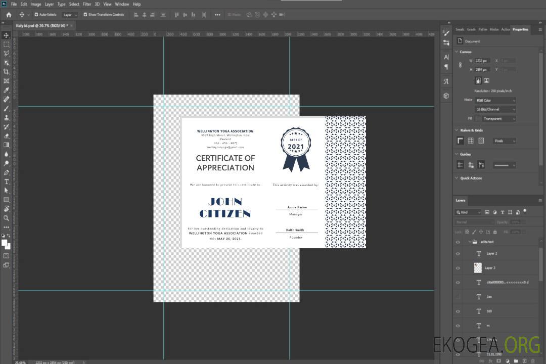 Modèle de certificat d'appréciation du client américain au format Word et PDF, version 2 template